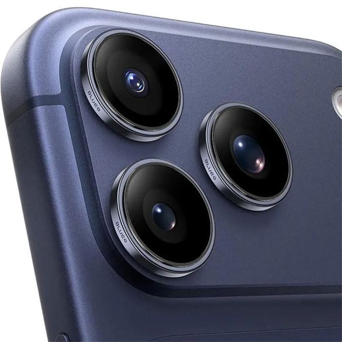 Захисне скло камери для iPhone 17 Pro / 17 Pro Max - Blueo, Sapphire Crystal, Silver