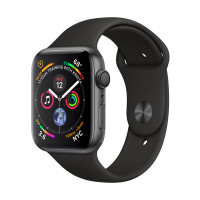 Apple Watch S4 44mm Space Gray, Black Sport Band Вживаний (б/в)