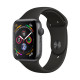 Apple Watch S4 44mm Space Gray, Black Sport Band Вживаний (б/в)