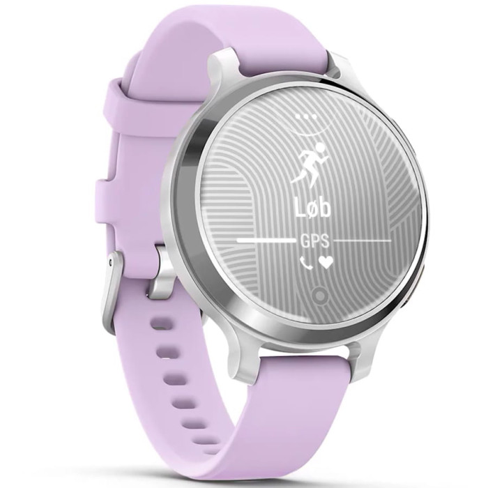Смарт-годинник Garmin Lily 2 Active Silver with Purple Jasmine Silicone Band