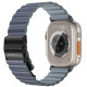 Ремінець для Apple Watch - 42/44/45/46/49mm, AmazingThing Leather Strap, Blue