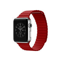 Ремінець для Apple Watch - 42/44/45/46/49mm, Leather Loop, Red (HC)