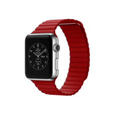 Ремінець для Apple Watch - 42/44/45/46/49mm, Leather Loop, Red (HC)