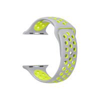 Ремінець для Apple Watch - 38/40/41mm, Nike Silicon Sport Band, Gray/Yellow (HC)