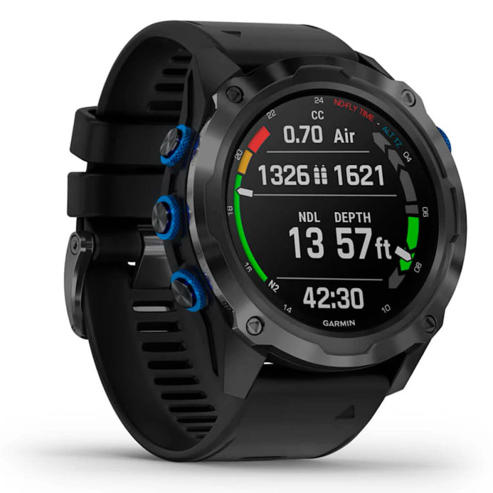 Смарт-годинник Garmin Descent Mk2i Titanium Carbon Gray DLC with Black Band