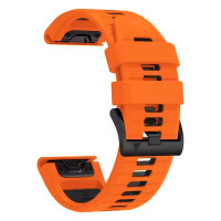 Ремінець для годинника Garmin - QuickFit 22mm, Silicone Band, Orange Black