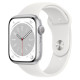 Apple Watch S8 41mm Silver, White Sport Band Як новий