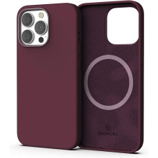 Чохол для iPhone 13 Pro Max - Silicone Cover Silky MagSafe, Wine Red