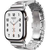 Apple Watch Hermès S11 46mm Silver with with Satiné Grand H (M)