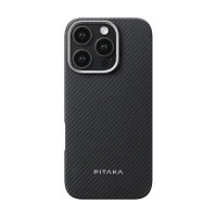 Чохол для iPhone 16 Pro - Pitaka Ultra-Slim Twill 600D MagSafe, Black / Grey