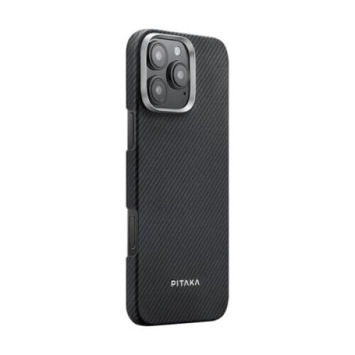 Чохол для iPhone 16 Pro - Pitaka Ultra-Slim Twill 600D MagSafe, Black / Grey