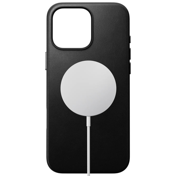 Чохол для iPhone 16 Pro Max - Nomad Modern Leather MagSafe, Black