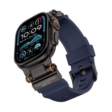 Ремінець для Apple Watch - 42/44/45/46/49mm, Armor Pro Silicone Band, Black / Deep Navy