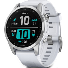 Смарт-годинник Garmin Fenix 7S Silver with Whitestone Band