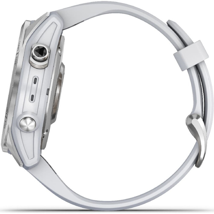 Смарт-годинник Garmin Fenix 7S Silver with Whitestone Band