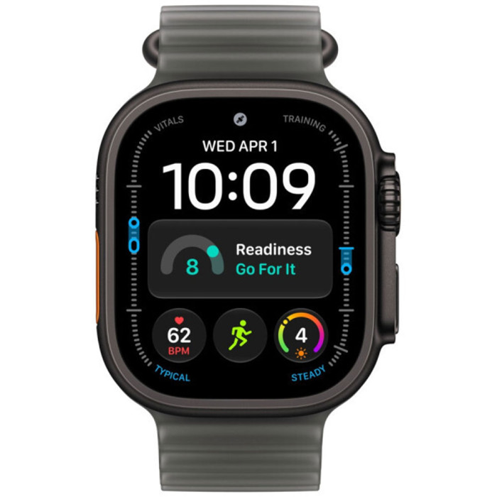 Apple Watch Ultra 4 Black Titanium, Black Ocean Band