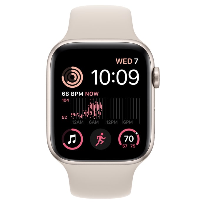 Apple Watch SE (2Gen) 40mm Starlight, Starlight Sport Band (S/M), (2023) LTE