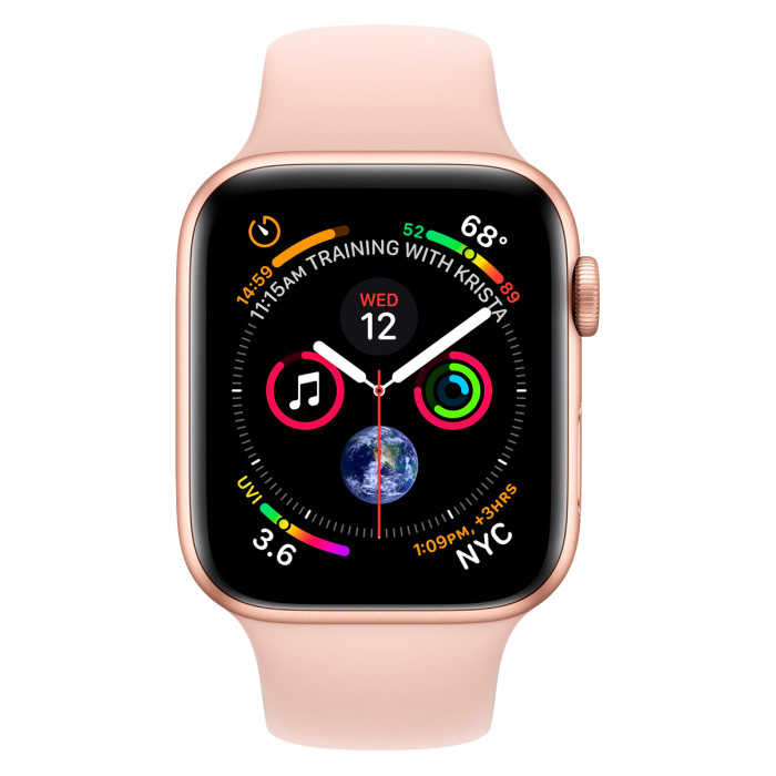 Apple Watch S4 44mm Gold, Pink Sand Sport Loop LTE Вживаний (б/в)