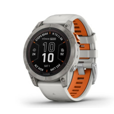 Смарт-годинник Garmin Fenix 7 Pro Sapphire Solar Titanium w. Fog Gray/Ember O. Band