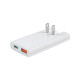 Зарядний пристрій - Choetech 67W GaN USB-A+C Ultra thin Wall Charger, White
