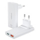 Зарядний пристрій - Choetech 67W GaN USB-A+C Ultra thin Wall Charger, White