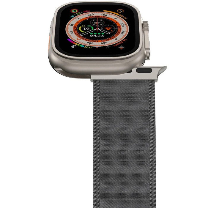 Ремінець для Apple Watch - 42/44/45/46/49mm, AmazingThing Titan Sport Loop, Grey