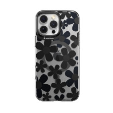 Чохол для iPhone 16 Pro Max - Switcheasy Fleur M Patterned Shockproof MagSafe, Black