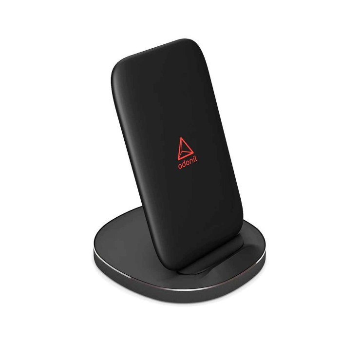 Бездротова зарядна станція - Adonit, Wireless Fast Charging Stand, Black