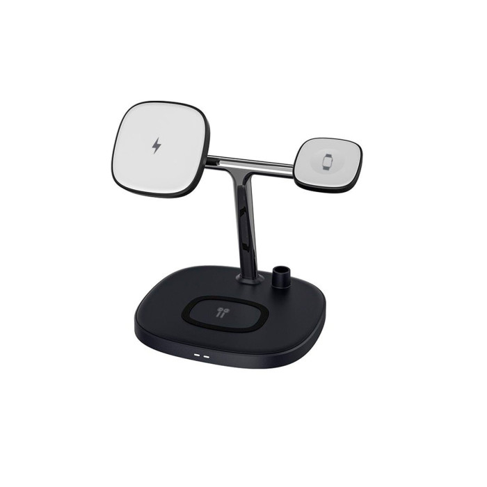 Бездротова зарядна станція - Wiwu, Power Air M8 4in1, Black
