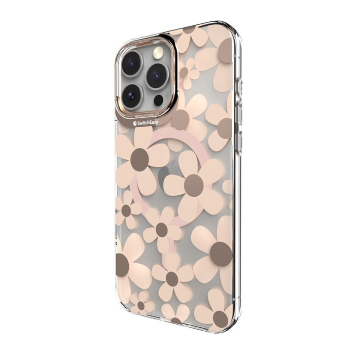 Чохол для iPhone 16 Pro Max - Switcheasy Fleur M Patterned Shockproof MagSafe, Rose