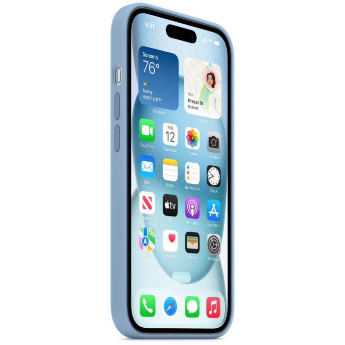 Чохол для iPhone 15 - Silicone MagSafe, Winter Blue (HC)