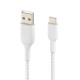 Кабель USB to USB-C - Belkin, Braided 15W 1m, White