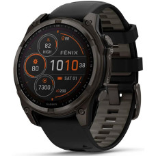Смарт-годинник Garmin Fenix 8 47mm Solar Sapphire Carbon Gray DLC Titanium w. Black/Pebble Gray S. B