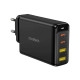 Зарядний пристрій - Choetech 140W GaN Charger Dual USB-C+ Dual USB-A, Black