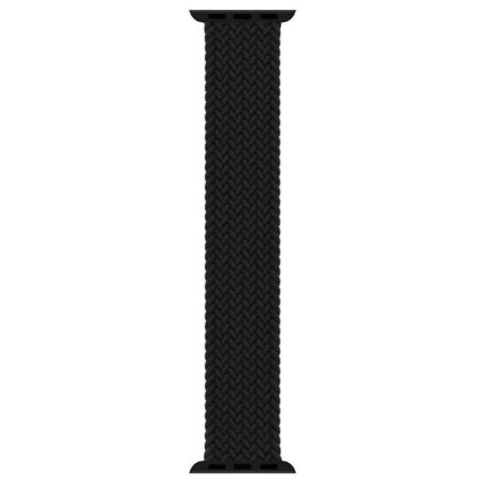 Ремінець для Apple Watch - 42/44/45/46/49mm, Wiwu Braided Solo Loop, Black