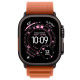Apple Watch Ultra 3 Black Titanium, Terra Cotta Alpine Loop, (Medium), LTE