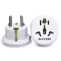Перехідник на євророзетку універсальний Auktion 16A White