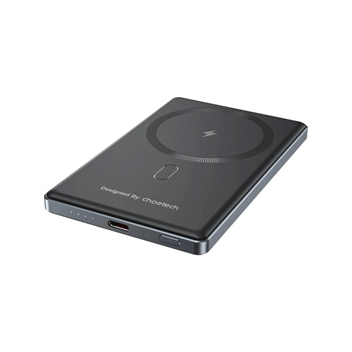 Додатковий аккумулятор Choetech 5000mAh Ultra-Thin Magnetic PD 20W Black