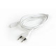 Кабель живлення Cablexpert PC-184-VDE 1.8m White