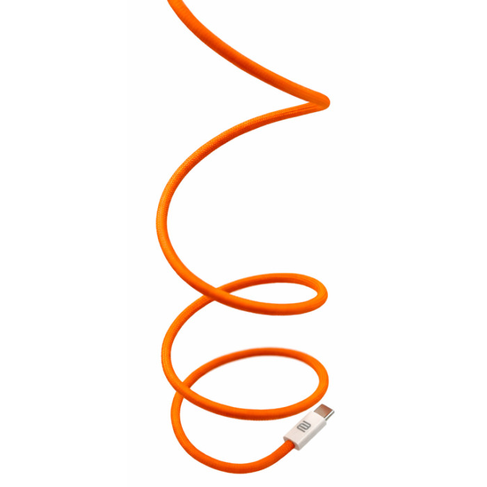 Кабель USB-C to USB-C - Cutana, Braided 60W 1m, Orange