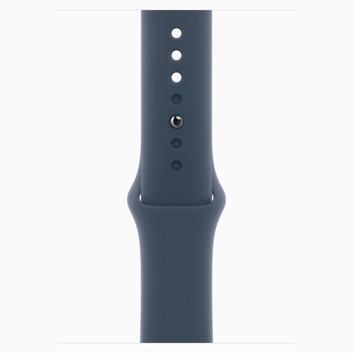 Apple Watch S9 41mm Silver Stainless Steel, Storm Blue Sport Band (S/M), LTE