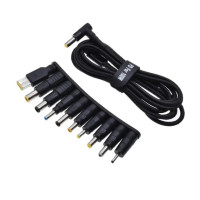Кабель USB-C to DC 100W з набором перехідників для ноутбука 10in1 Black