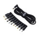 Кабель USB-C to DC 100W з набором перехідників для ноутбука 10in1 Black