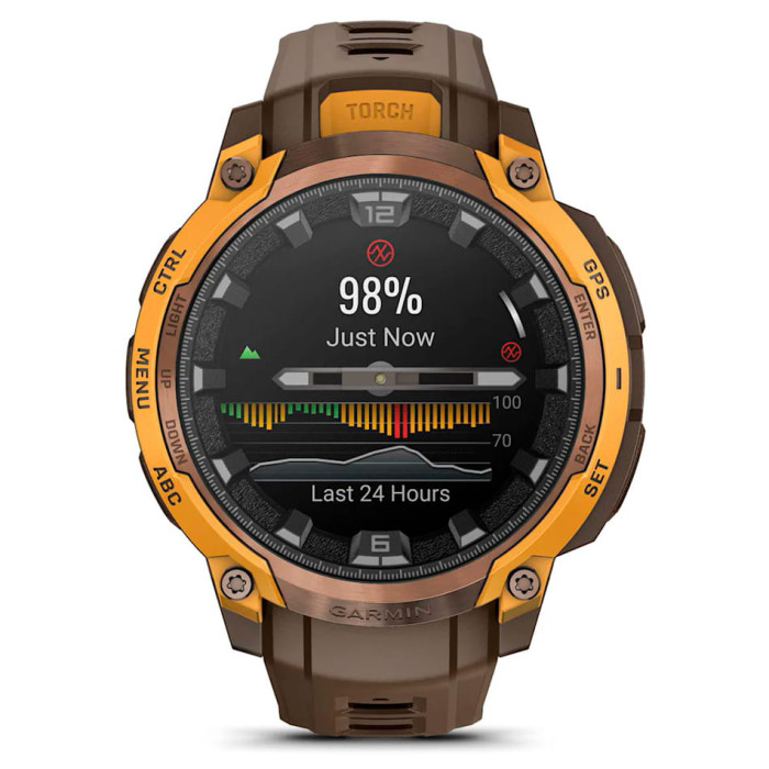 Смарт-годинник Garmin Instinct Crossover AMOLED Bronze/Sunburst