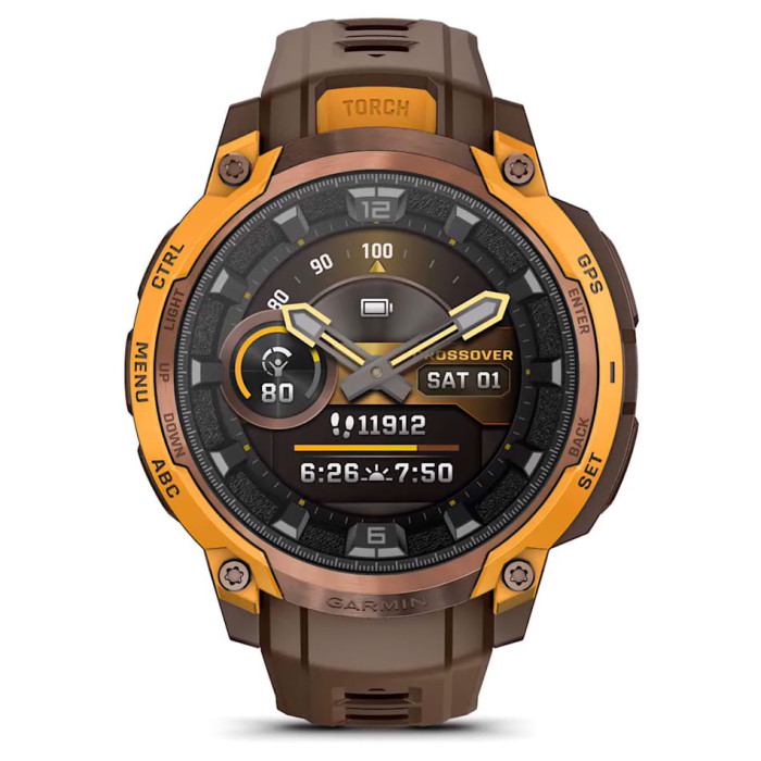 Смарт-годинник Garmin Instinct Crossover AMOLED Bronze/Sunburst