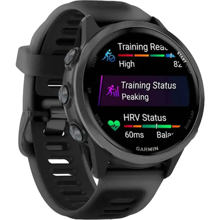 Смарт-годинник Garmin Forerunner 570 42mm Slate Gray Aluminum w. Translucent Black/Black Band