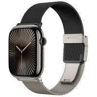 Ремінець для Apple Watch - 42/44/45/46/49mm, AmazingThing StyleFlip, Black Titanium