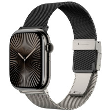 Ремінець для Apple Watch - 42/44/45/46/49mm, AmazingThing StyleFlip, Black Titanium