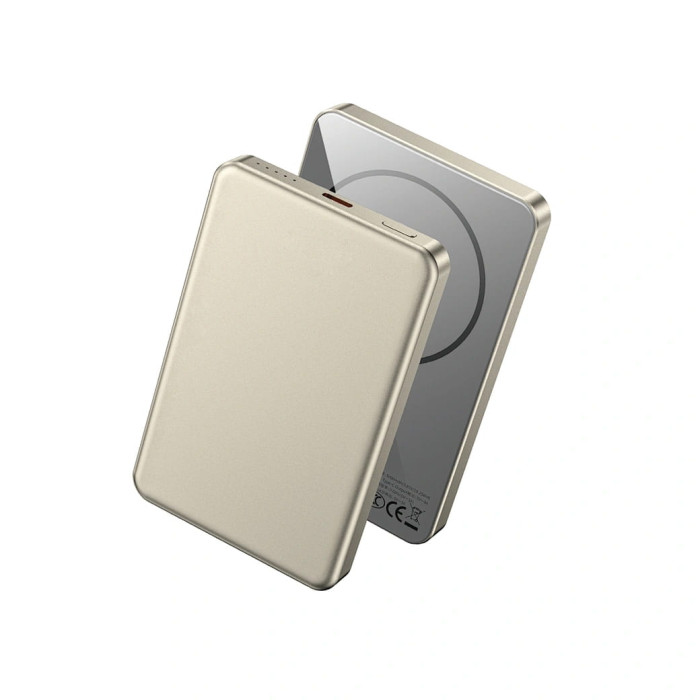 Додатковий аккумулятор Wiwu 5000mAh Ultra-Thin Power Bank 15W Titanium Gold
