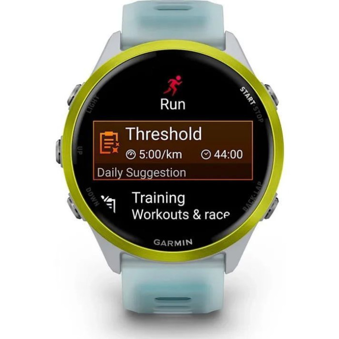 Смарт-годинник Garmin Forerunner 570 47mm Amp Yellow Aluminum w. Translucent Whitestone/Turquoise